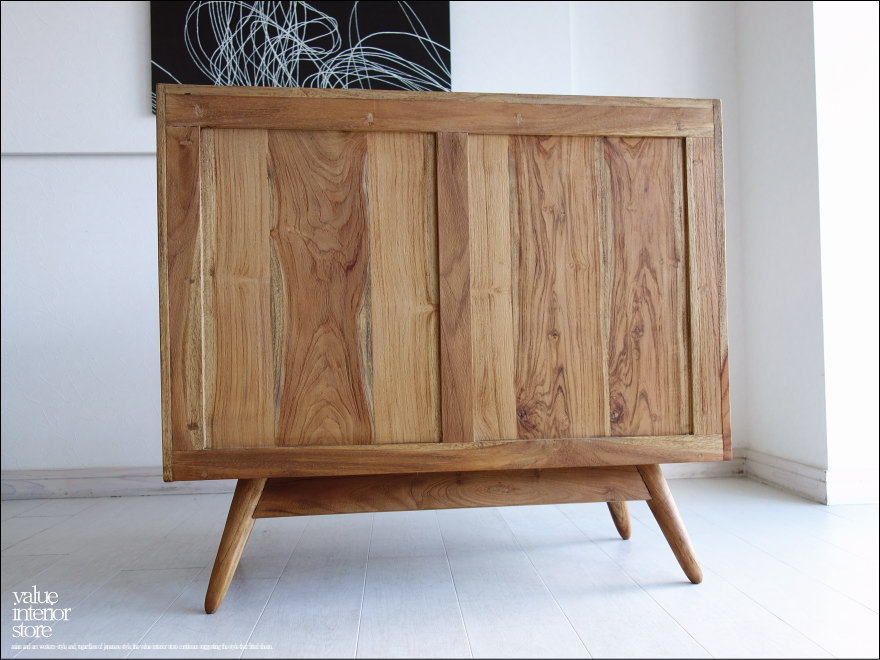 手作り 真鍮チェストNA タンス 収納箪笥 チーク材 総無垢 真鍮金物