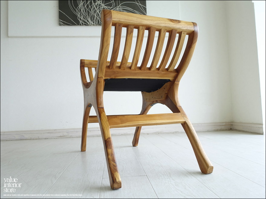 □ RETRO / チーク材・手作り、 無垢 60'シングル レザー □ 【公式通販】